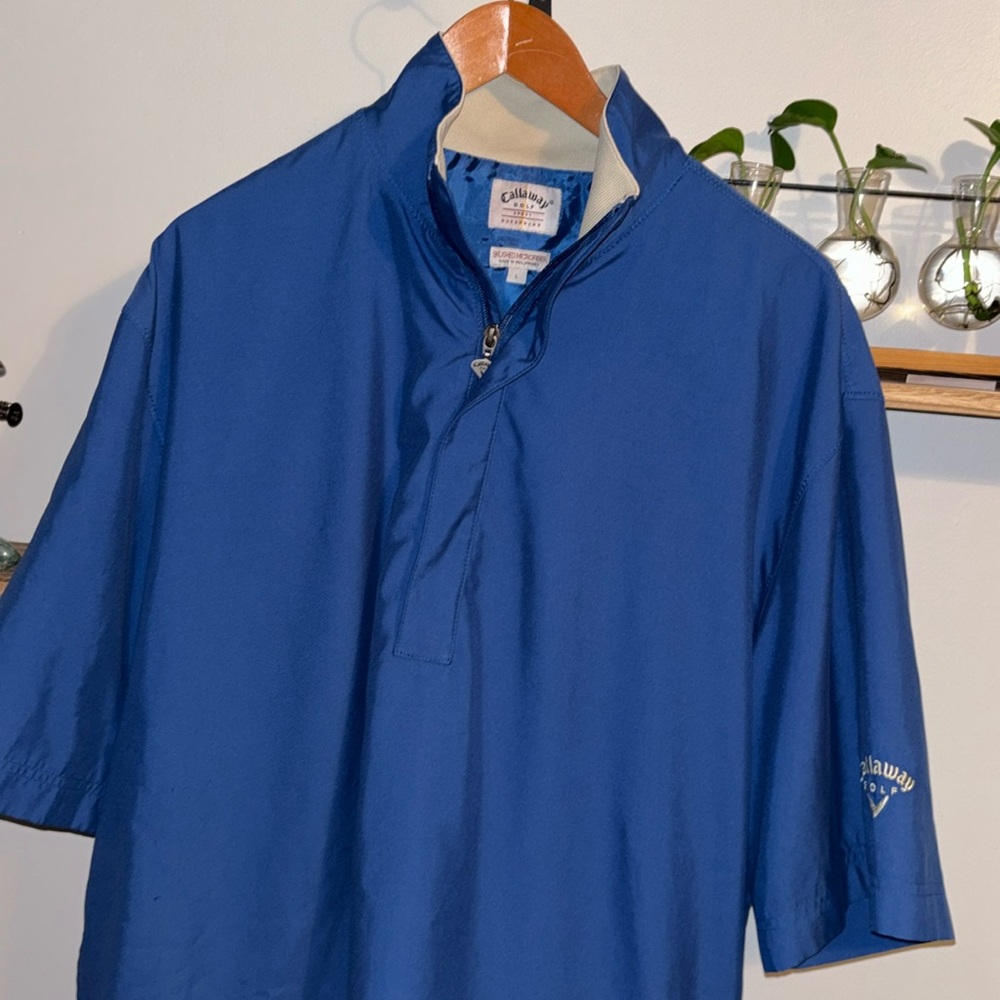 Rare Vintage Callaway Golf Brushed Microfiber Quarter-Zip Wind-Jacket Large